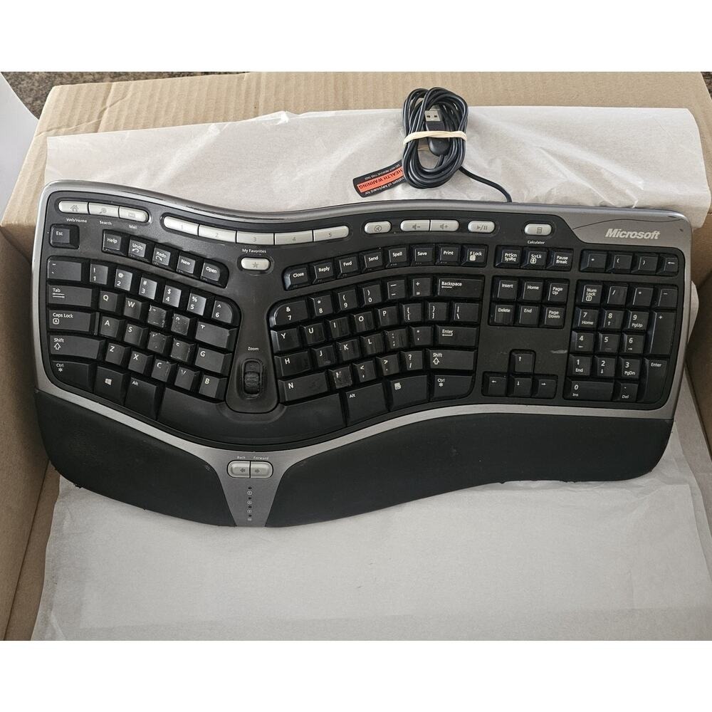 Microsoft Natural Ergonomic Keyboard 4000 v1.0 Wired USB Tested